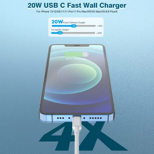 Miniatura 2 de Cargador rápido para iPhone, cargador extra largo para iPhone, carga rápida, 10 pies, paquete de 2 cargadores de teléfono i de 10 pies, adaptador