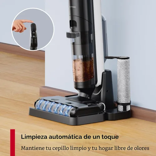 Miniatura 5 de Ultenic Aspiradora y trapeador inalámbrico en seco y húmedo, Combo de aspiradora y trapeador con auto-limpieza, 50 minutos de duración, detección