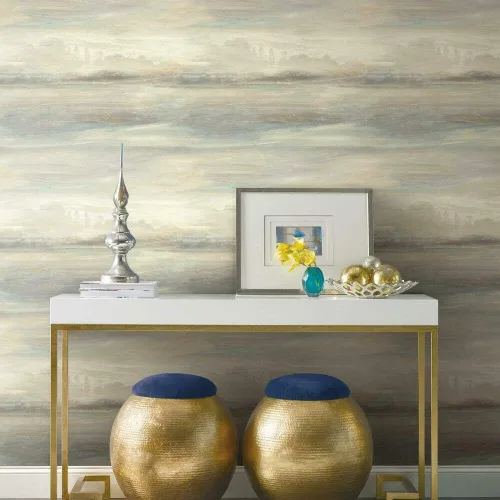 Miniatura 2 de York Wallcoverings Soothing Mists Scenic - Papel tapiz de primera calidad para despegar y pegar en azul y beige