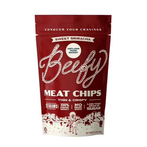 Miniatura 12 de BEEFY Meat Chips - Mostaza Miel - 2.5oz. 100% Prime Brisket. 13g de proteína por onza.
