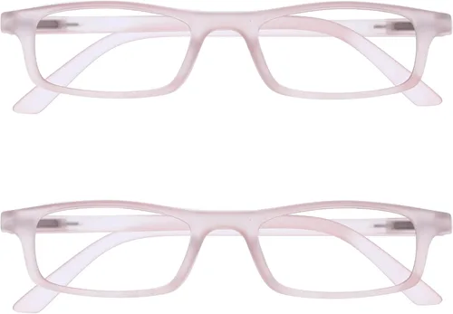 Miniatura 17 de OPULIZE TED - Lentes de lectura para mujeres y hombres, marco mate rectangular, ligero, estrecho, con bisagras de resorte, gris transparente +1.50