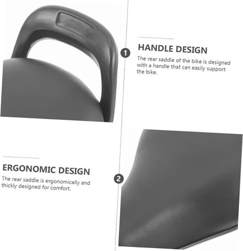Miniatura 3 de VANZACK Asiento de bicicleta para adultos, asiento de bicicleta para adultos, asiento trasero de repuesto para adultos y adolescentes, accesorio