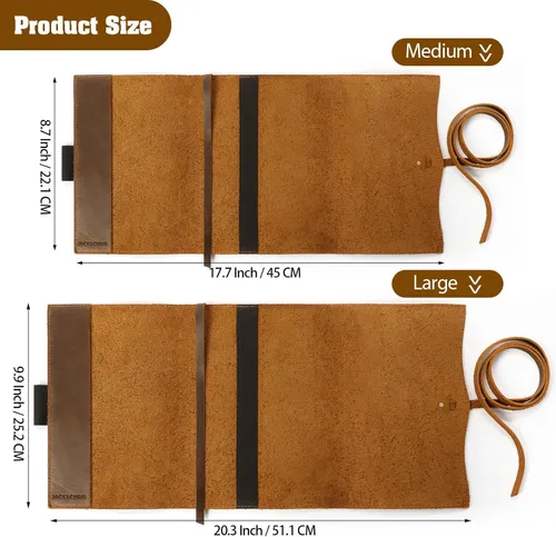 Miniatura 2 de Jack&Chris Funda de Cuero para Biblia, Funda de Libro de Cuero para Hombres y Mujeres, Funda para Biblia con Correa Portabiblia Regalos, JC61-8L