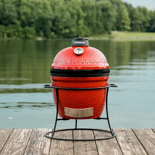 Miniatura 7 de Kamado Joe Joe Jr - Parrilla portátil de carbón de cerámica de 13.5 pulgadas con soporte para parrilla, rejilla de cocción de acero inoxidable