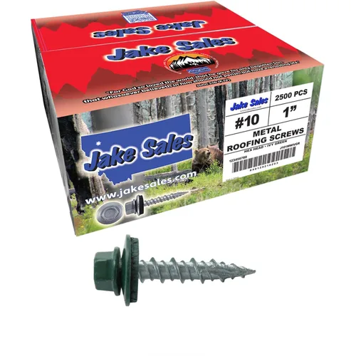 Miniatura 7 de Tornillos para techo de metal: (250) 10 x 1 sin pintura galvanizados con cabeza hexagonal para techo de chapa. Tornillos autoiniciados de metal