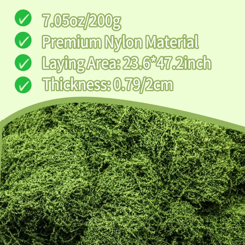 Miniatura 3 de Musgo verde falso de 7.05 onzas para plantas, musgo artificial para decorar musgo sintético para manualidades, centros de mesa, hadas, jardín
