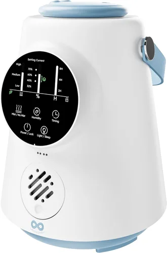 Everlasting Comfort Humidificador de llenado superior de 2.5 litros – Actualizado fácil de limpiar 20 horas de funcionamiento Humectante de aire de