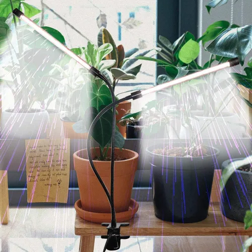 Miniatura 6 de GHodec Luz de Crecimiento, Espectro Completo Blanco 84 LED Clip Luces para Plantas de Interior en Crecimiento, Temporizador de 4/8/12H y 5 Niveles