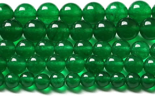 Miniatura 38 de 36 cuentas de calcedonia de jade rojo natural de 25/64 pulgadas (0.394 in), redondas sueltas, piedras preciosas energéticas curativas, para hacer