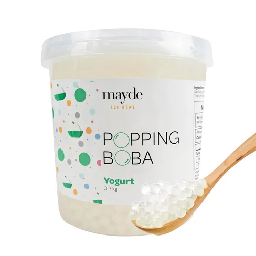Miniatura 20 de Mayde Perlas de Boba Popping para bebidas, postres y cuencos de desayuno, perlas explosivas de arándanos (sabor a arándano, 7 libras)