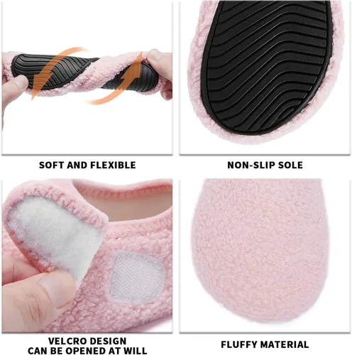 Miniatura 3 de Heiiwarm Pantuflas de invierno cálidas para interiores, ligeras, para el dormitorio, calcetines descalzos para la casa (bebéniño pequeñoniño grande)
