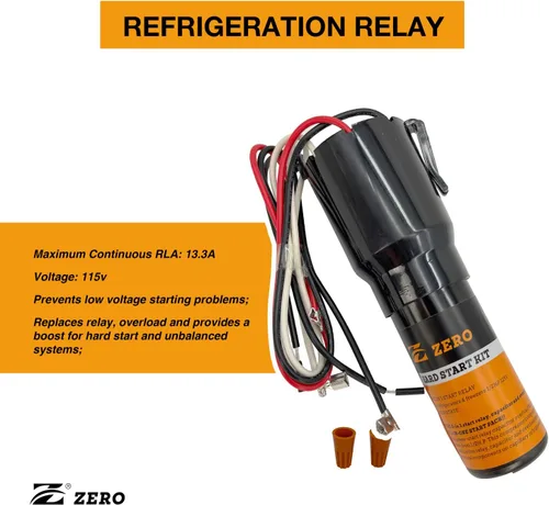 Miniatura 3 de Z Kit de arranque duro HS21 para compresor de congelador y refrigerador, reemplaza a RCO210, condensador de sobrecarga y arranque de relé 3 en 1