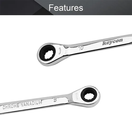 Miniatura 3 de Utoolmart Llave de trinquete, llave métrica de extremo de caja doble de 0.315 in x 0.394 in, acero CR-V