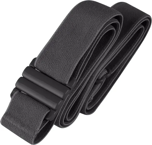 Miniatura 50 de Cinturón elástico ajustable – Cinturones para mujer, cinturón de cintura antideslizante, sin mostrar hebilla plana para mujer