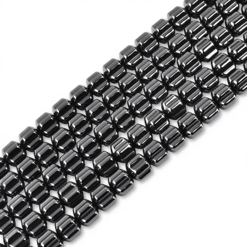 Miniatura 9 de HAAMIIQII 35 piezas de cuentas de gema suelta de hematita negra natural de 12 mm en forma circular, cuentas de piedra espaciadora para hacer