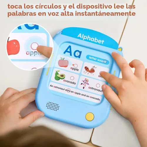 Miniatura 3 de JoyCat Tableta de Aprendizaje para Niños: 156 Páginas de Tarjetas Flash Toca-para-Leer con 20 Juegos de Escuchar y Encontrar, Juguete Montessori
