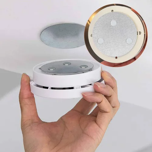 Miniatura 7 de Almohadillas adhesivas magnéticas para detector de humo 3 piezas Montura de fijación magnética para alarma de humo sin perforación Soporte magnético
