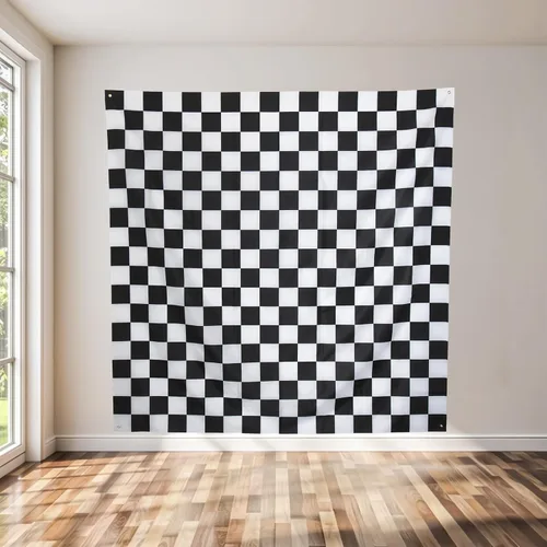 Chrorine Fondo a cuadros blanco y negro de 6.6 x 6.6 pies, decoración de fiesta de cumpleaños, decoración de fiesta de cumpleaños, un amigo feliz,