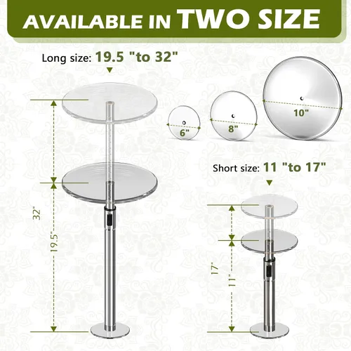 Miniatura 5 de Elevadores de plantas ajustables de 11 a 17 pulgadas para maceta interior, 1 juego de elevadores de plantas para macetas al aire libre, inserto