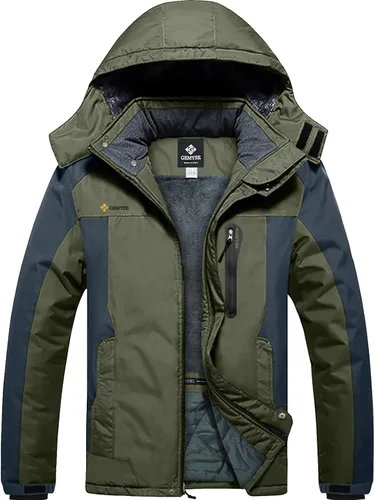 Miniatura 13 de GEMYSE - Chaqueta de esquí para hombre, impermeable, para invierno, con capucha, resistente al viento, cortavientos, para la nieve y la lluvia