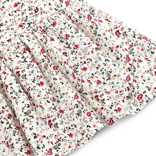 Miniatura 7 de Ropa de bebé para niñas, 3 piezas, tops florales, vestidos, pantalones cortos, diadema