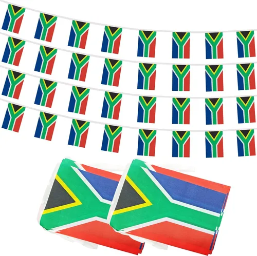 Miniatura 20 de Bandera de Cuerda Argentina de 100 Pies, 76 Piezas Bandera Estandarte Argentina, Pequeñas Mini Banderas del Mundo para Eventos Deportivos