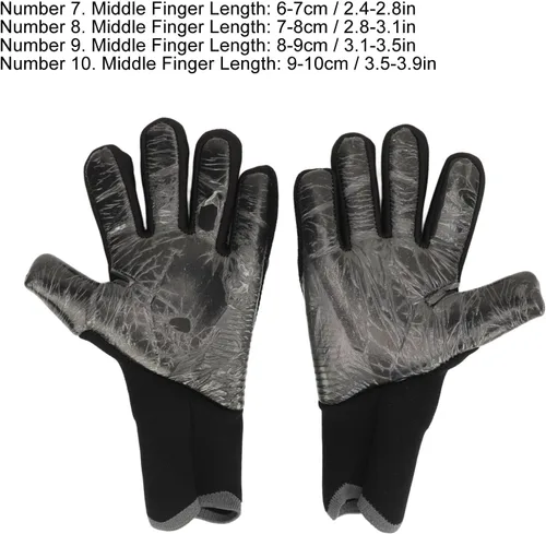 Miniatura 7 de 2 guantes de portero de fútbol con palma de látex antideslizante, diseño de malla transpirable para protección adicional de los dedos, guantes