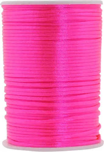 Miniatura 39 de Mandala Crafts Cordón de Satén de Nailon 2mm Cordón Rattail Champagne - 100 Yardas Cordón de Nailon Chino para Nudos Cordón de Seda Cola de Rata