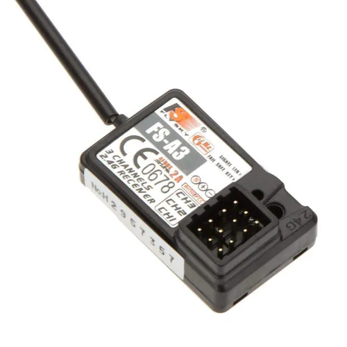 Miniatura 2 de Flysky 2 unids FS-A3 AFHDS2A 2.4G 3CH Receptor para GT2E GT2G Transmisor Negro