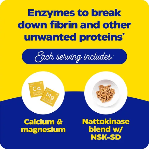 Miniatura 4 de Enzymedica Natto-K Cápsulas - Suplemento Nattokinase de 1000 FU para mujeres y hombres, enzimas para la salud cardíaca y apoyo a la circulación
