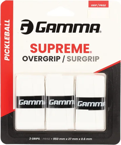 Gamma Pickleball Supreme Overgrip, Easy to Apply Grip Tape for Pickleball Paddles, Badminton, Squash, Padel Racquets, Replacement Tacky Over Wrap