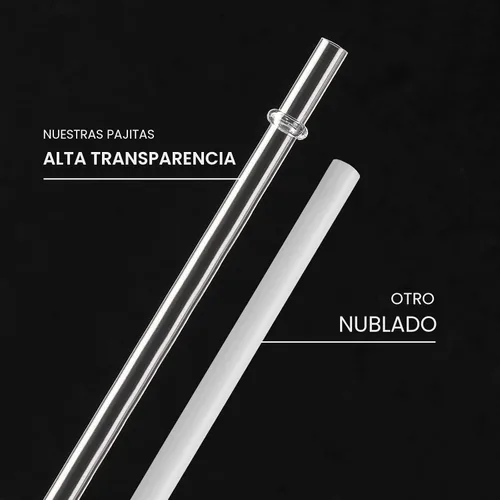 Miniatura 2 de Paquete de 24 popotes de plástico reutilizables altamente transparentes con 4 cepillos de limpieza, popotes de 10.5 pulgadas de largo, popote
