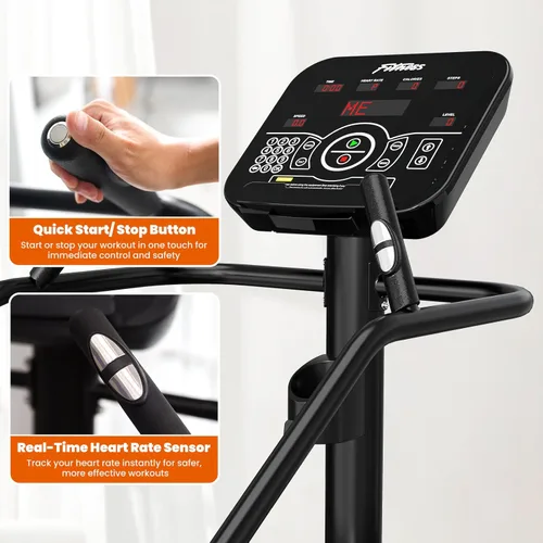 Miniatura 3 de EFFICRAFT Stairmaster Machine with LED Screen, Commercial Grade Stair Climber, Continuous Climbing Exercise Machine for Cardio, 15 Speed Levels