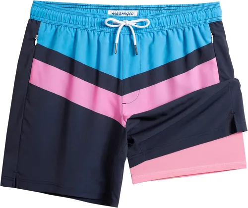 Miniatura 11 de maamgic Traje de Baño para Hombre 2 en 1, Pantalones Cortos de Natación de 17.8 cm para Hombre, Trajes de Baño, Pantalones Cortos de Tabla