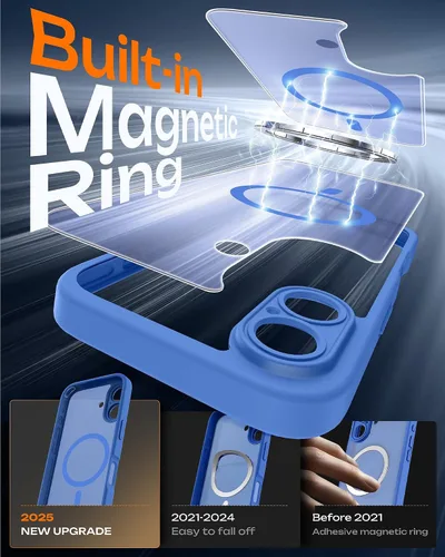 Miniatura 866 de TOCOL Funda para iPhone 11, compatible con Magsafe, protección completa de cámara, imanes integrados, protección contra caídas, funda translúcida