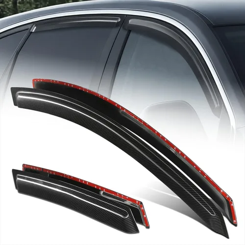 Miniatura 9 de DNA Motoring WVS-T2-0156 - Juego de 4 protectores de lluvia para ventana 04-08 Pacifica CS V6, tinte de humo, deflector de sol, viento y lluvia