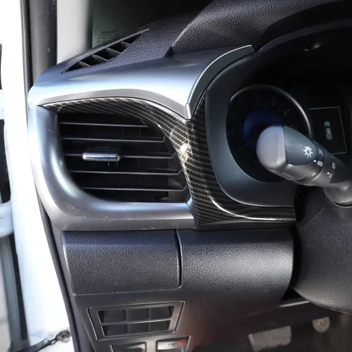 Miniatura 6 de Cubierta de panel de salida de aire lateral de fibra de carbono ABS para automóvil, aspecto interior, para Toyota Hilux 2015 2016 2017 2018 2019