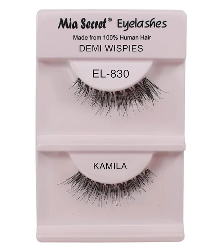 Miniatura 18 de Mia Secret Demi Wispies - Pestañas postizas de estilo natural, pestañas de tira fina, banda transparente invisible, pestañas de cabello humano