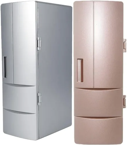 Miniatura 8 de Riloer 1 mini refrigerador USB de doble uso magnético, caliente y frío para 5 V 10 W enfriamiento 46.4-48.2 °F, calefacción 104.0-149.0 °F, plata
