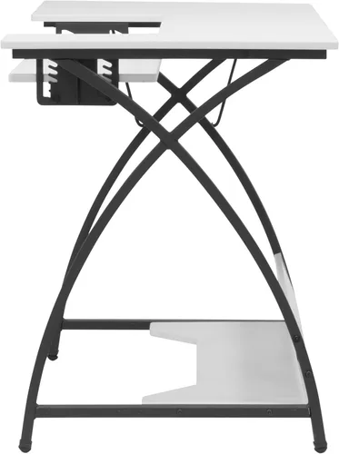 Miniatura 5 de Comet Plus - Mesa de costura y pasatiempos con estante lateral e inferior, también se puede utilizar como escritorio de computadora