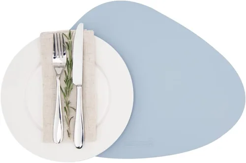 Miniatura 10 de Restaurantware Juego de 6 manteles individuales de cocina de 16 x 12 pulgadas para mesa de comedor en relieve, impermeables, con forma de huevo