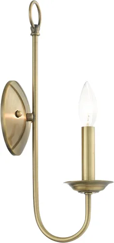Miniatura 4 de Livex Lighting 42681-01 - Aplique de pared de latón antiguo (1 luz)