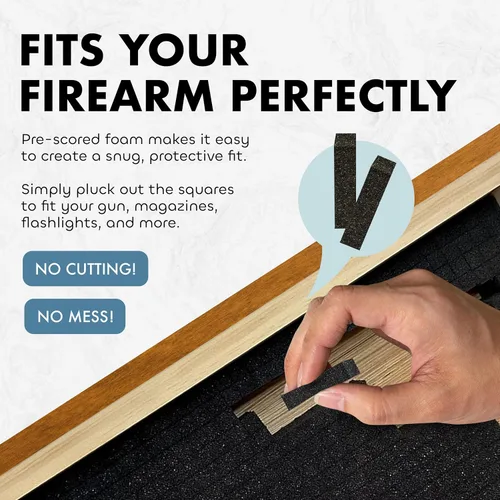 Miniatura 5 de Caja fuerte grande con la bandera estadounidense para armas – Acceso rápido oculto para rifles, escopetas y pistolas – Muebles de ocultación de Rojo