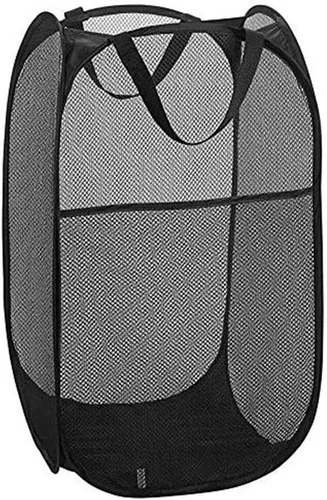 Miniatura 14 de Cesta de lavandería emergente, cesta plegable de malla para ropa de los niños, para dormitorio universitario o para viajar, cesta de lavandería
