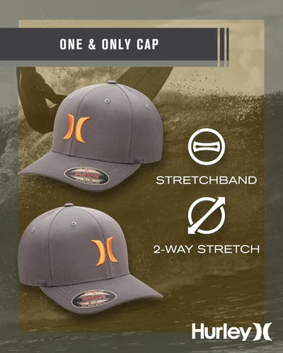 Miniatura 16 de Hurley Gorra de béisbol para hombre - Flexfit - Gorras de béisbol ajustadas para hombre (tamaños: S-XL)