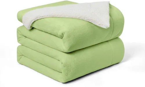 Miniatura 45 de Walensee Manta de Forro Polar Sherpa (Tamaño Individual 60"x80" Coral) Manta Afelpada Peluda Súper Suave Reversible de Microfibra y Franela