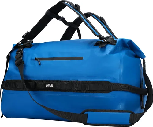 Miniatura 11 de MIER Bolsa de Lona Grande Impermeable con Parte Superior Enrollable, Mochila Seca, Bolsas de Lona para Kayak, Rafting, Navegación, Natación, Gris