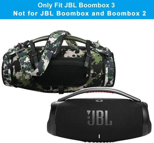 Miniatura 4 de Correa de transporte de viaje para JBL Boombox 3/Boombox 3 Wi-Fi impermeable altavoz portátil, correa para el hombro con dos cubiertas laterales