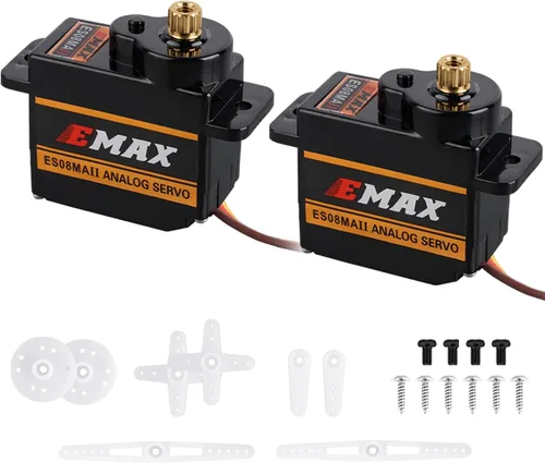 Miniatura 8 de ES08MA II 12g Mini Engranaje de Metal Analógico Servo A Prueba de Golpes Estable Compatible para Modelo RC Uno Pack De