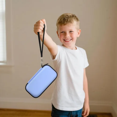 Miniatura 6 de Funda para juego de mano WELLST·G para niños y adultos, ajuste universal para TaddToy/para consola de mano Beijue de 16 bits - Bolsa de Azul-negro